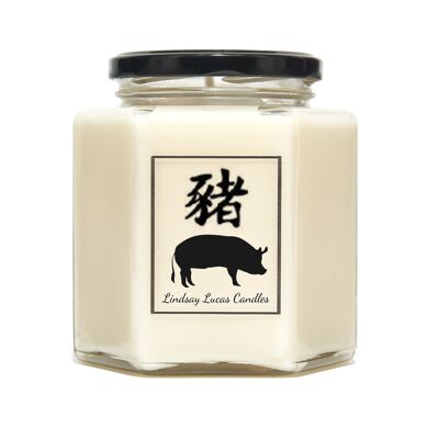 Nouvel an chinois, cadeau de bougie parfumée année du cochon, fête du printemps chinois, zodiaque/horoscope