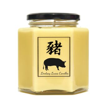 Nouvel an chinois, cadeau de bougie parfumée année du cochon, fête du printemps chinois, zodiaque/horoscope 4