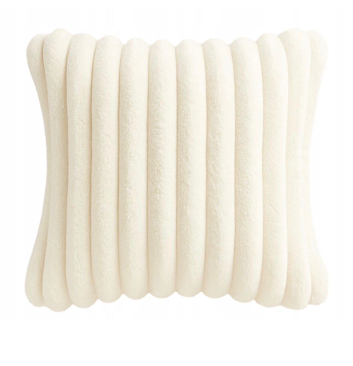 Luxury Corduroy Cushion Cover – 2.5 cm Wide Rib | Handmade in Poland OEKO-TEX | Soft Cream