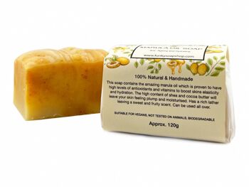 Savon à l'huile de marula (Africas Miracle Oil), naturel et fait à la main, environ 120 g 3