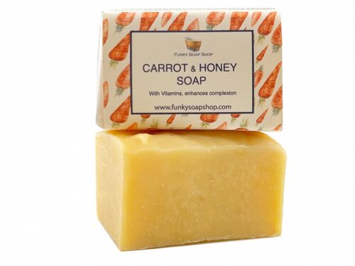 Carrot And Honey Soap, Handmade And Natural, Approx 120g