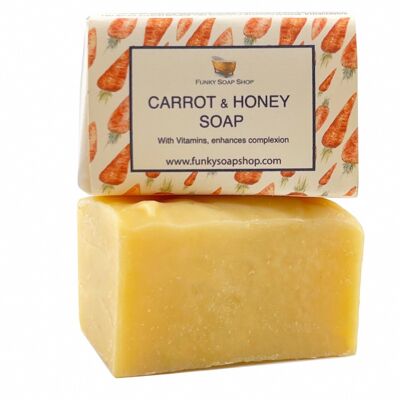 Carrot And Honey Soap, Handmade And Natural, Approx 120g