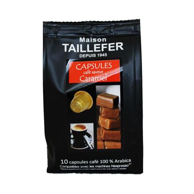 Café saveur caramel sachet de 10 capsules