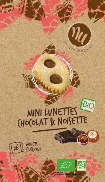 Mini lunette chocolat noisette bio 156g en étui 1