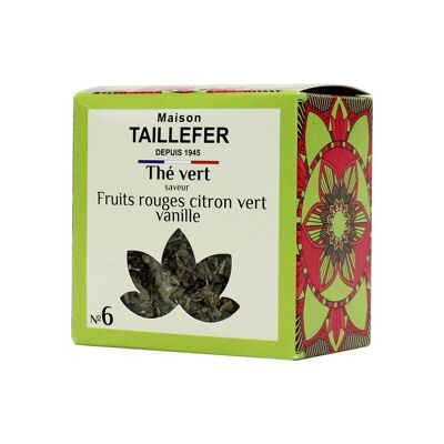 Thé vert, fruits rouges, citron vert vanille 60g - n°6