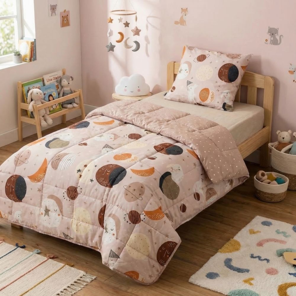 Printed duvet cover 140x200 cm + 1 pillowcase Celestine Cotton