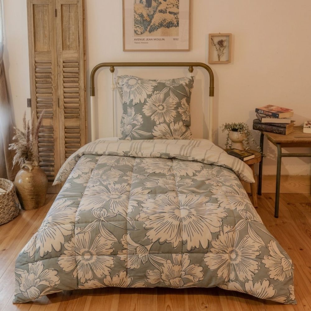 Printed duvet cover 140x200 cm + 1 pillowcase, Tamara cotton