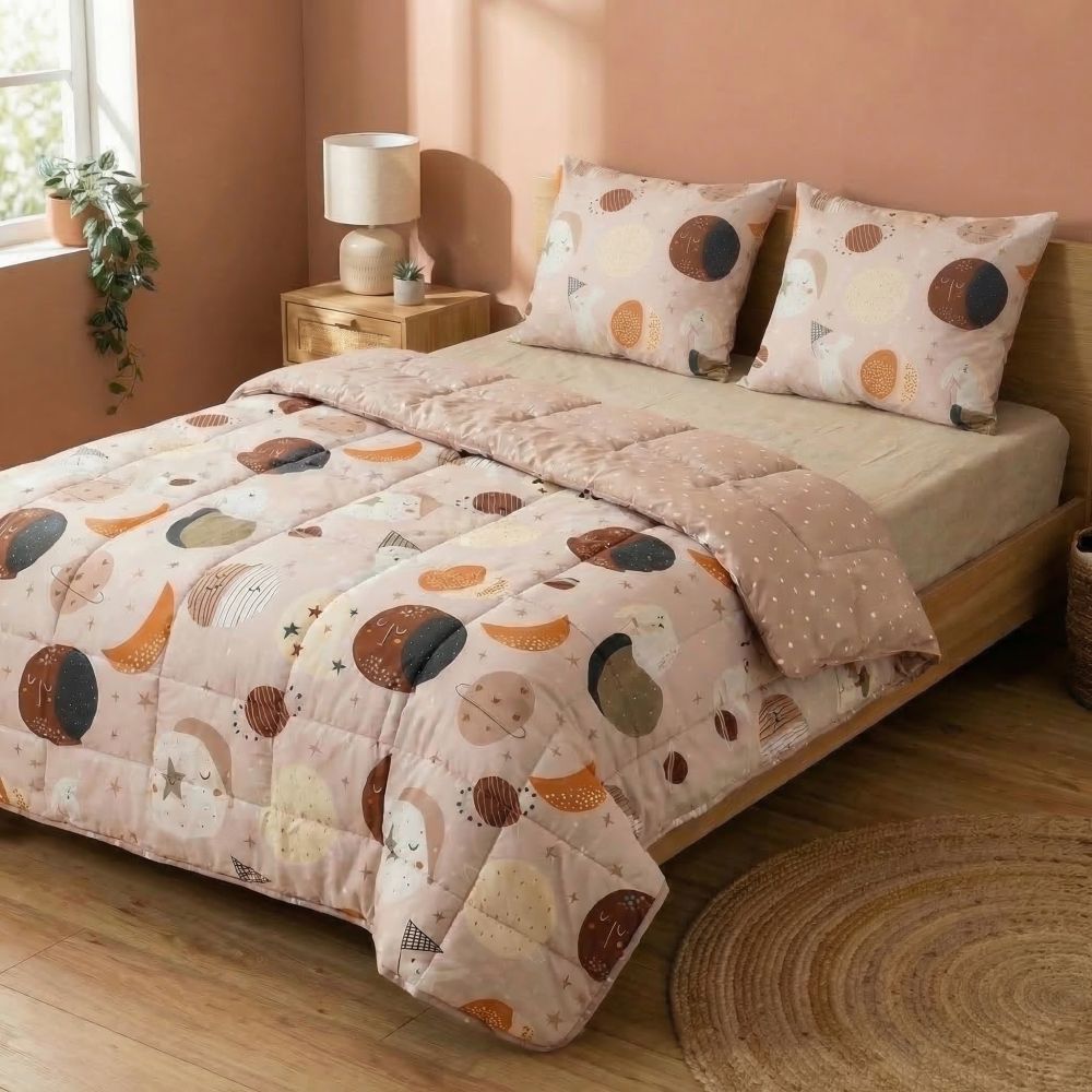 Printed duvet cover 220x240 cm + 2 pillowcases Celestine Cotton