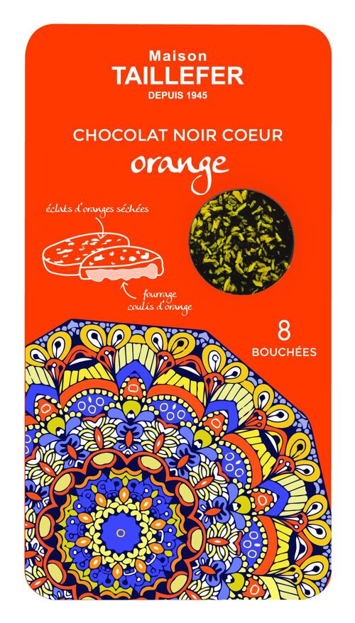 Chocolat noir fourrage orange 75g