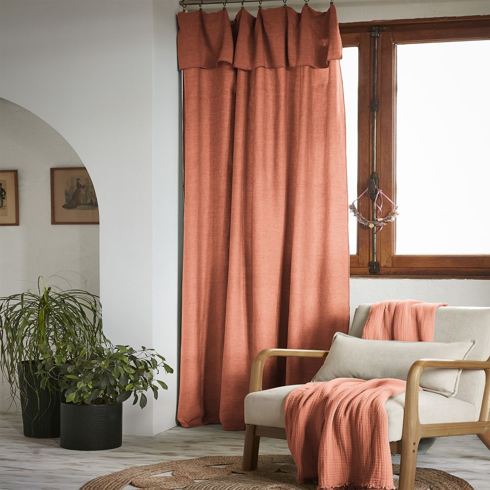 Adjustable curtain 140x270 cm Lyocell Gabrielle Terracotta