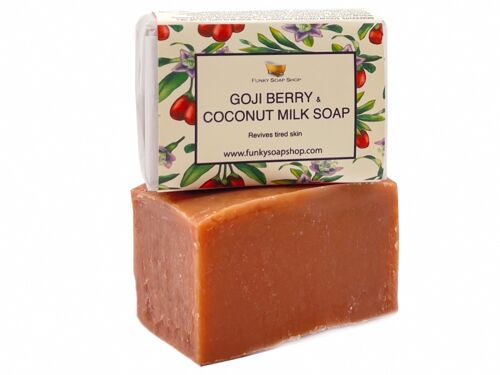 Goji Berry & Coconut Milk Soap, Natural & Handmade, Approx 120g