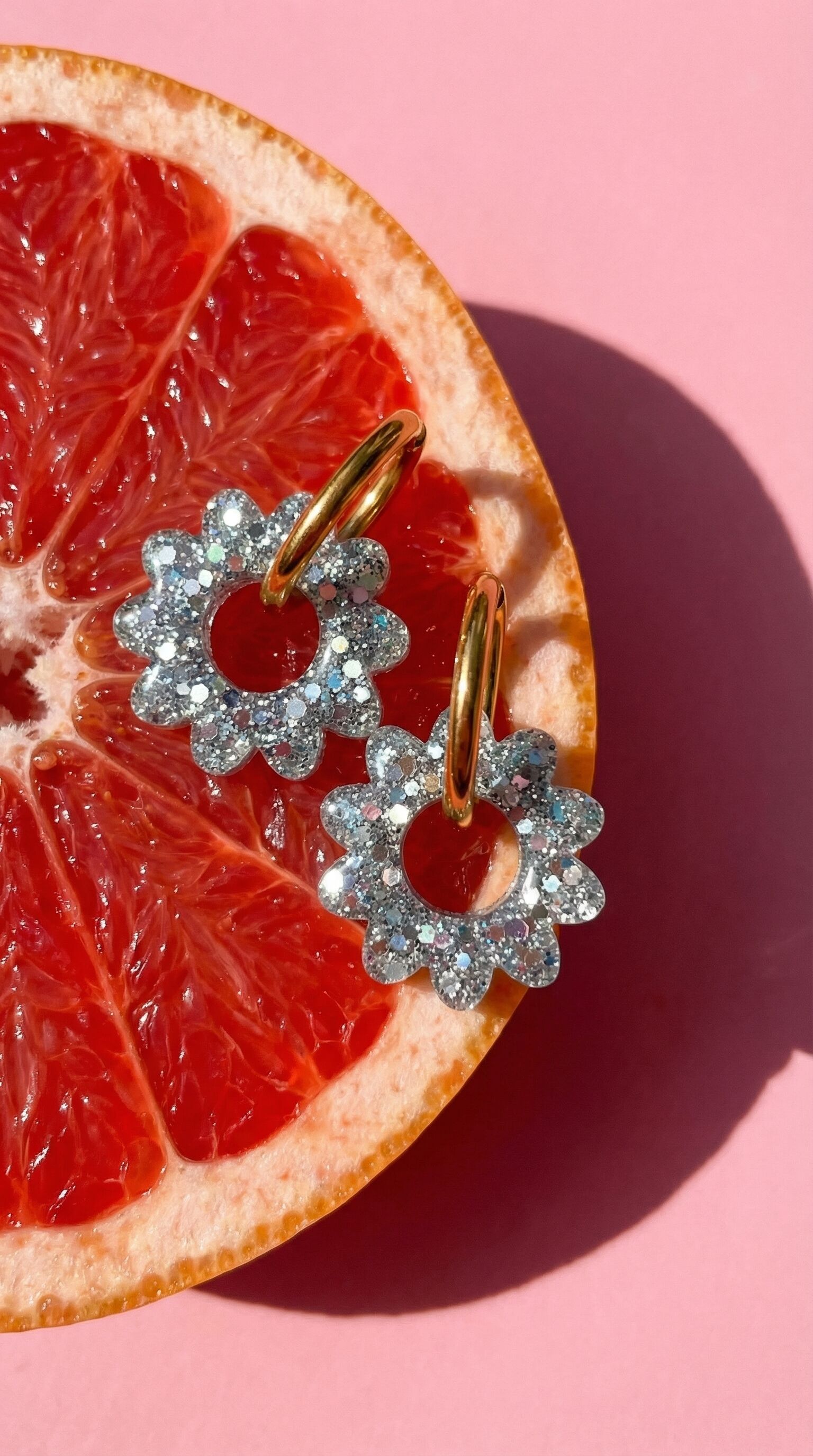 Boucles d'Oreille Interchangeables Marguerites Argent