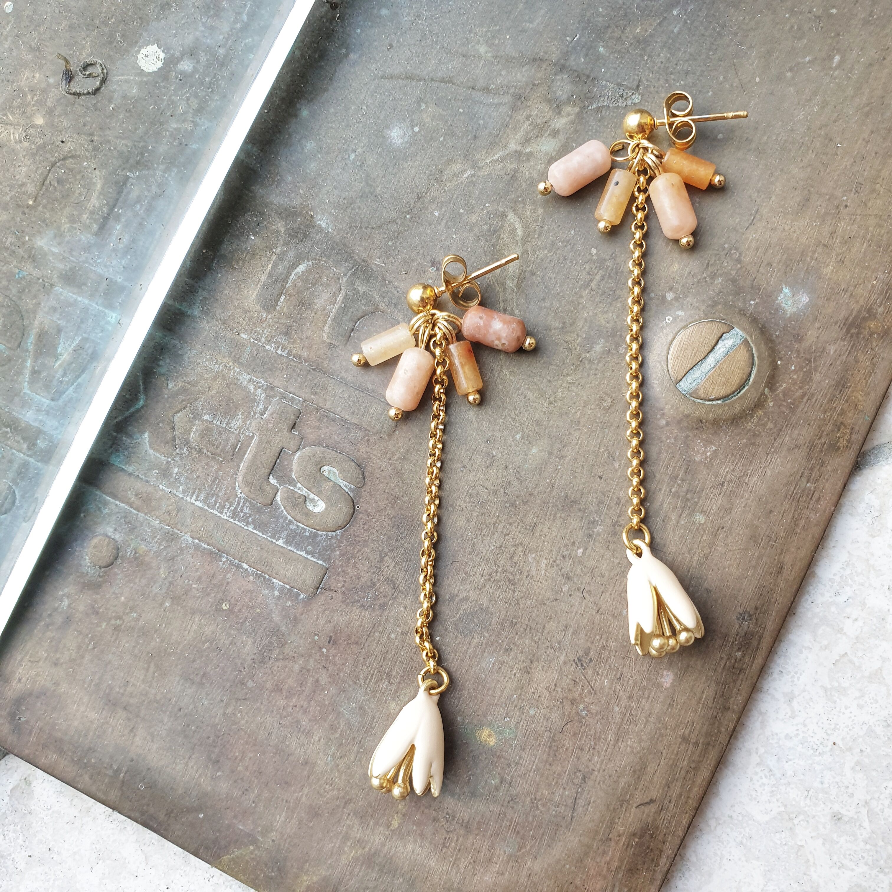 Matins parisiens - Boucles d'oreilles Zdislava - Idée cadeau - Création & fabrication françaises