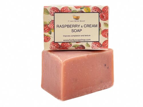 Raspberry And Cream Complexion Soap, Natural & Handmade, Approx 120g