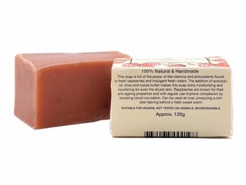 Savon de Teint Framboise Et Crème, Naturel & Fait Main, Environ 120g 3