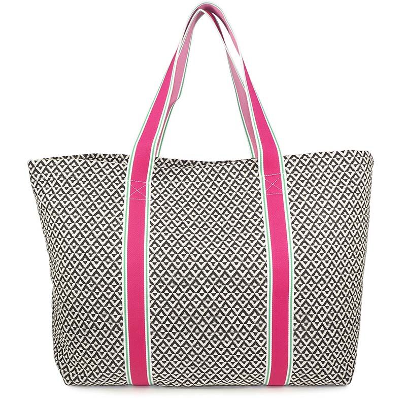 Große Tragetasche aus Jacquard-Canvas SAHARA 44