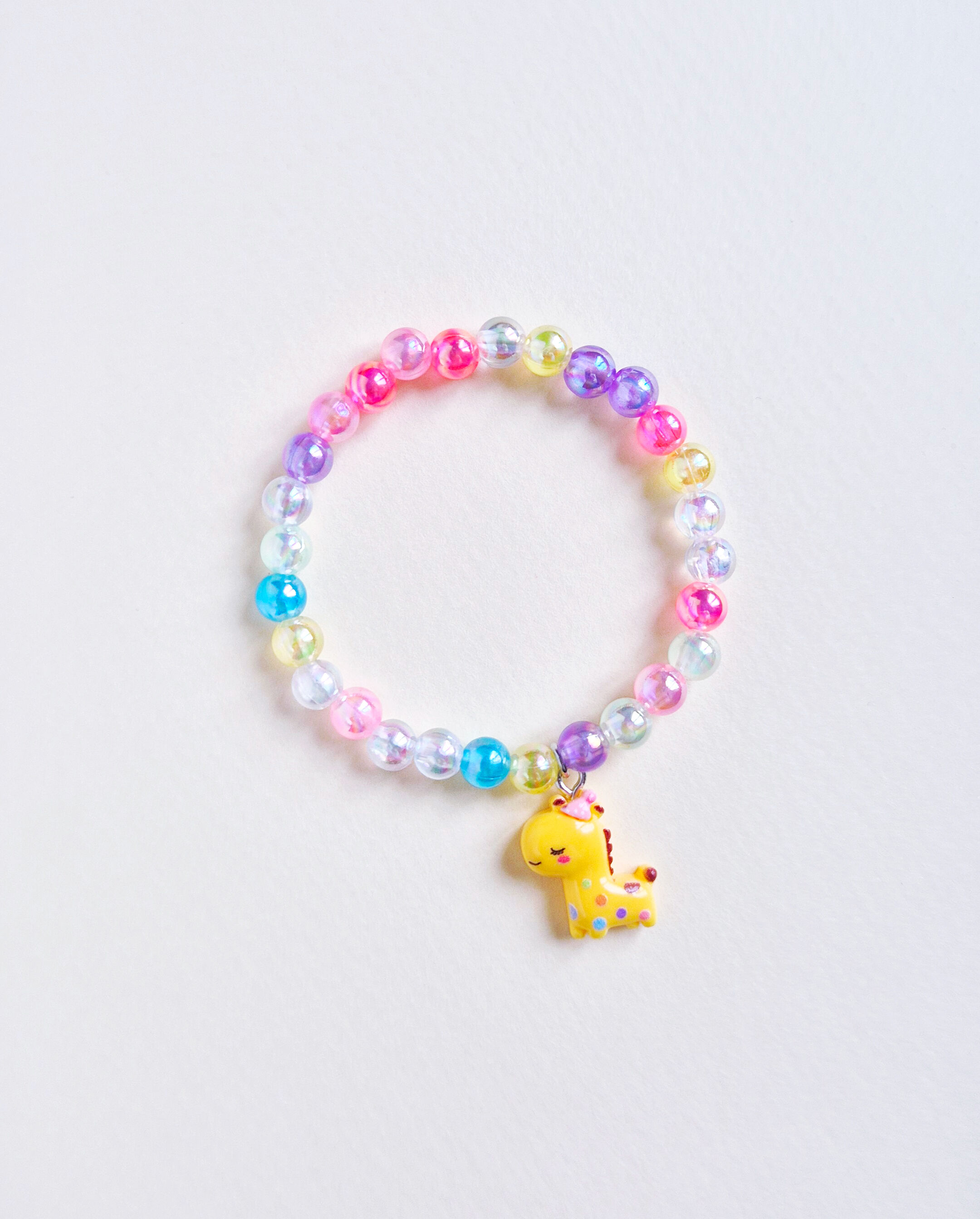 Bracelet fantaisie enfant perles multicolore - Girafe 🦒