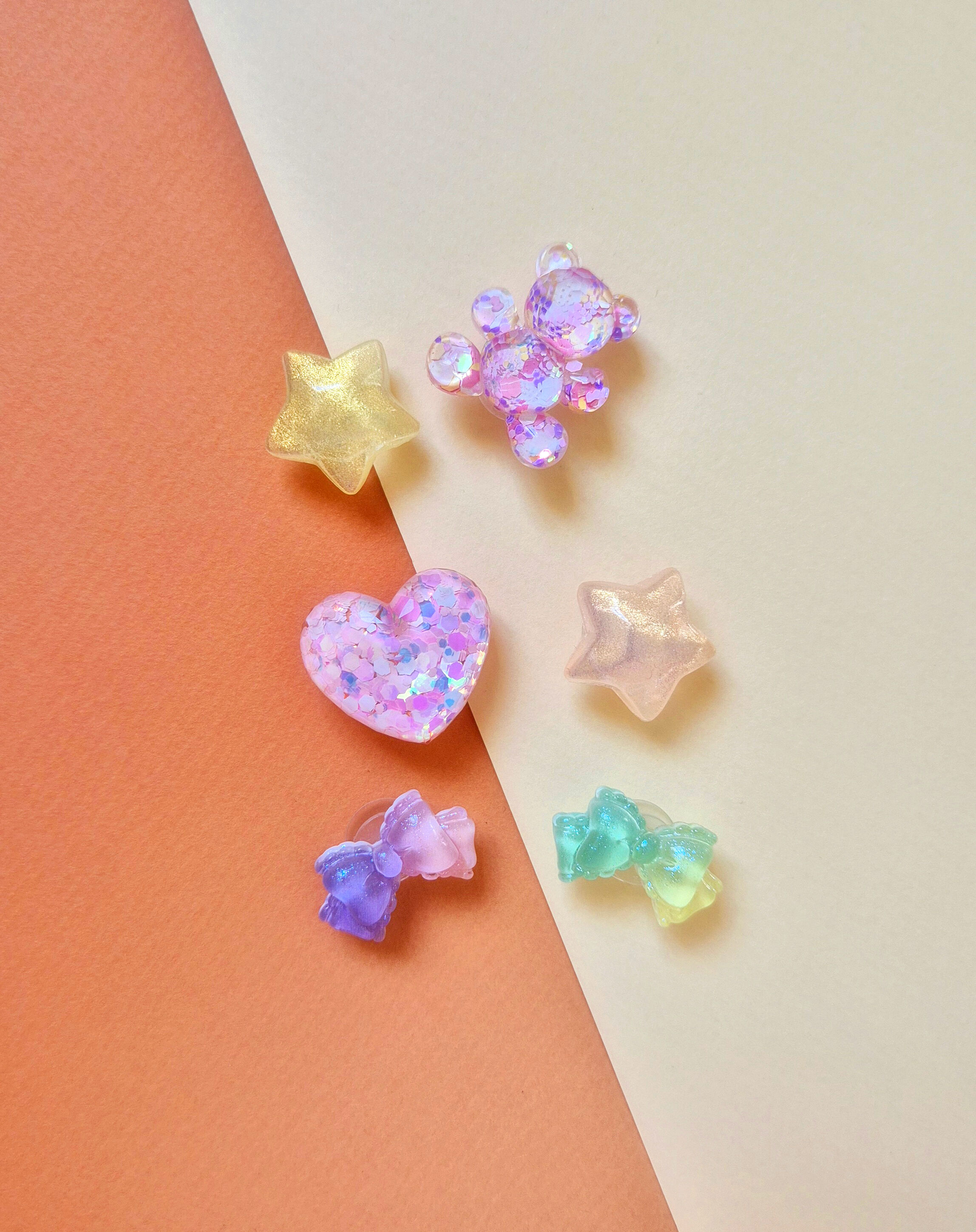 Children's shoe charms, set of 6 🌈👟 gift idea