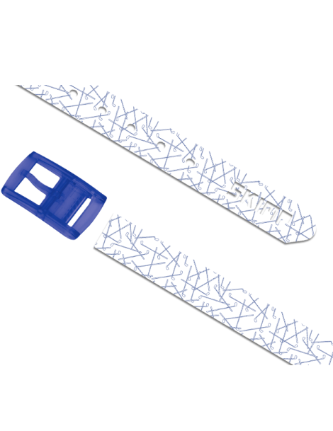 Ceinture imprimée swing bleu