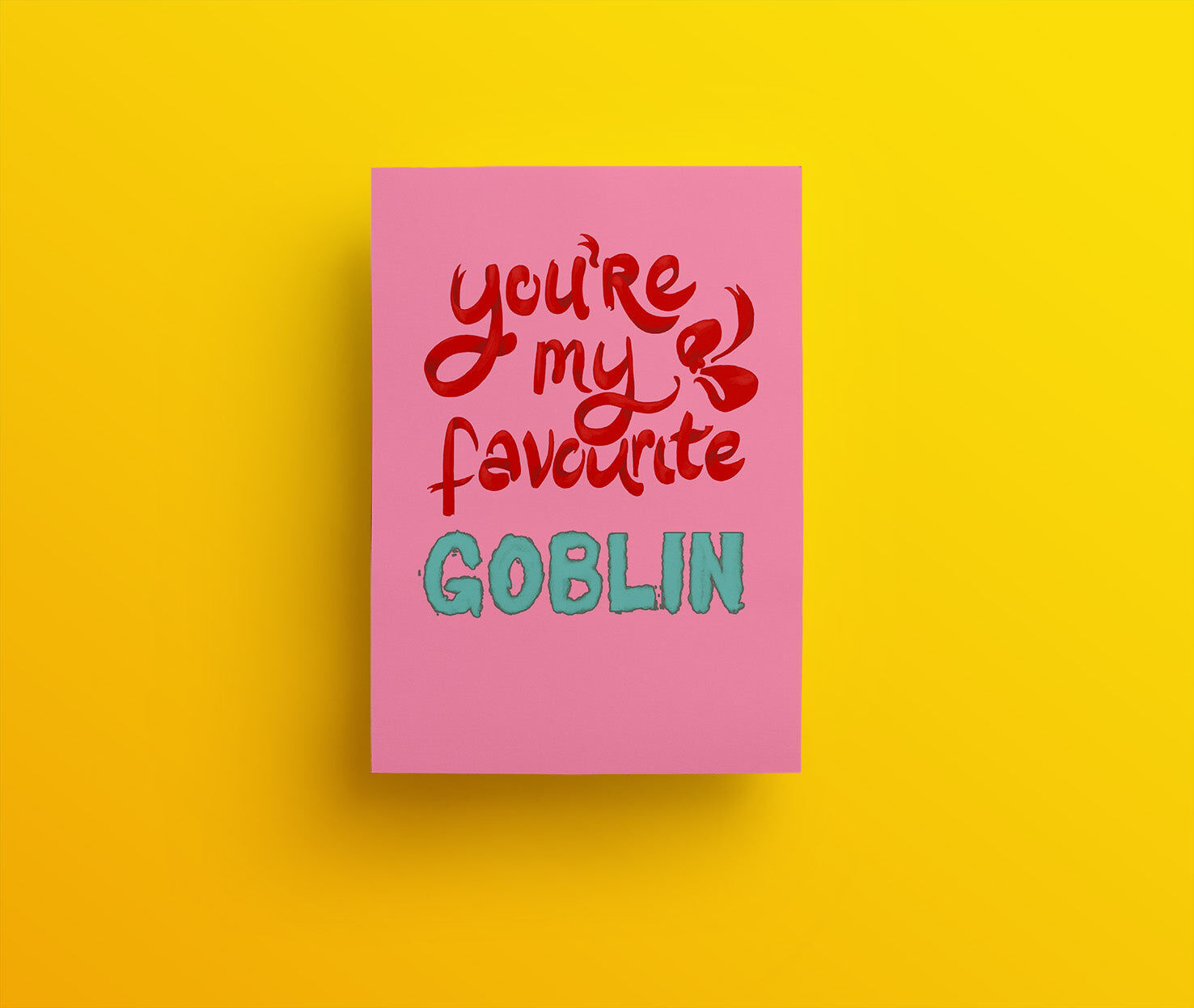 Carte de vœux « Tu es mon gobelin préféré »