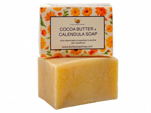 Cocoa Butter And Calendula Soap, Handmade And Natural, Approx 120g