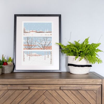 Winter Snow Giclee Print (A4 Size)