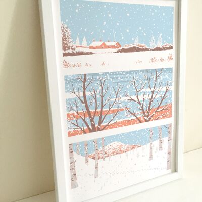 Winter Snow Giclee Print (A3 Size)