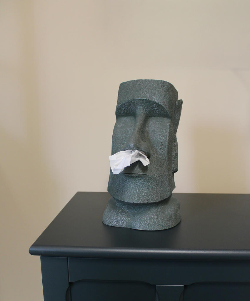 Moai tissue dispenser