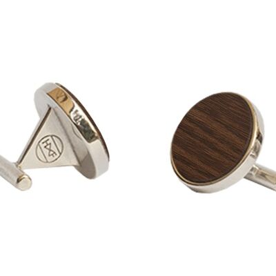 Cufflinks 925 silver / solid wood