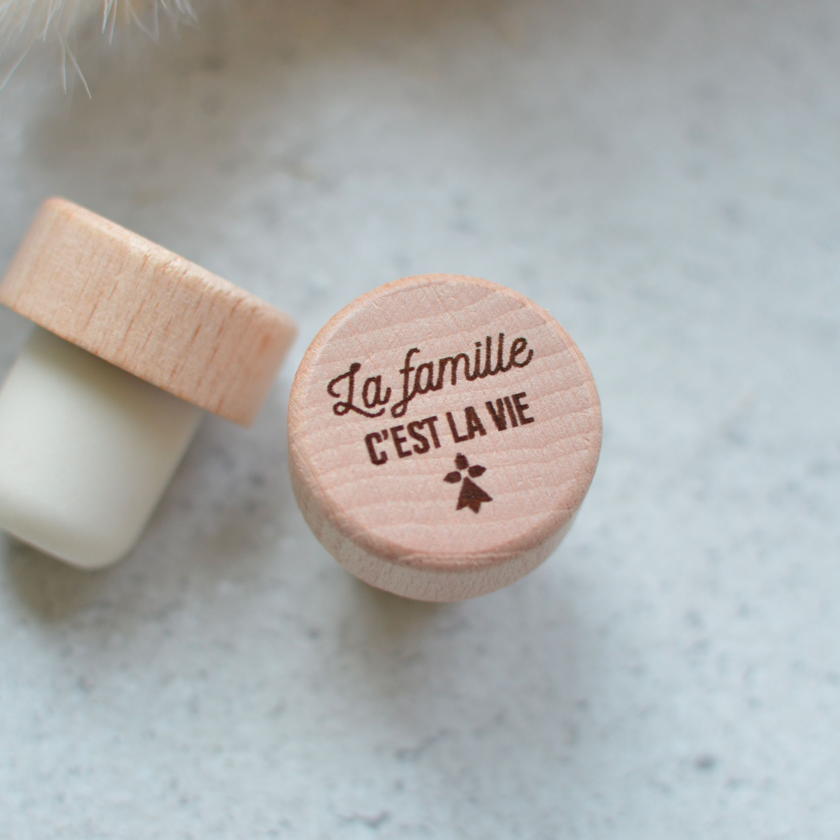 Bottle stopper, Family is life, ermine, Brittany, souvenir