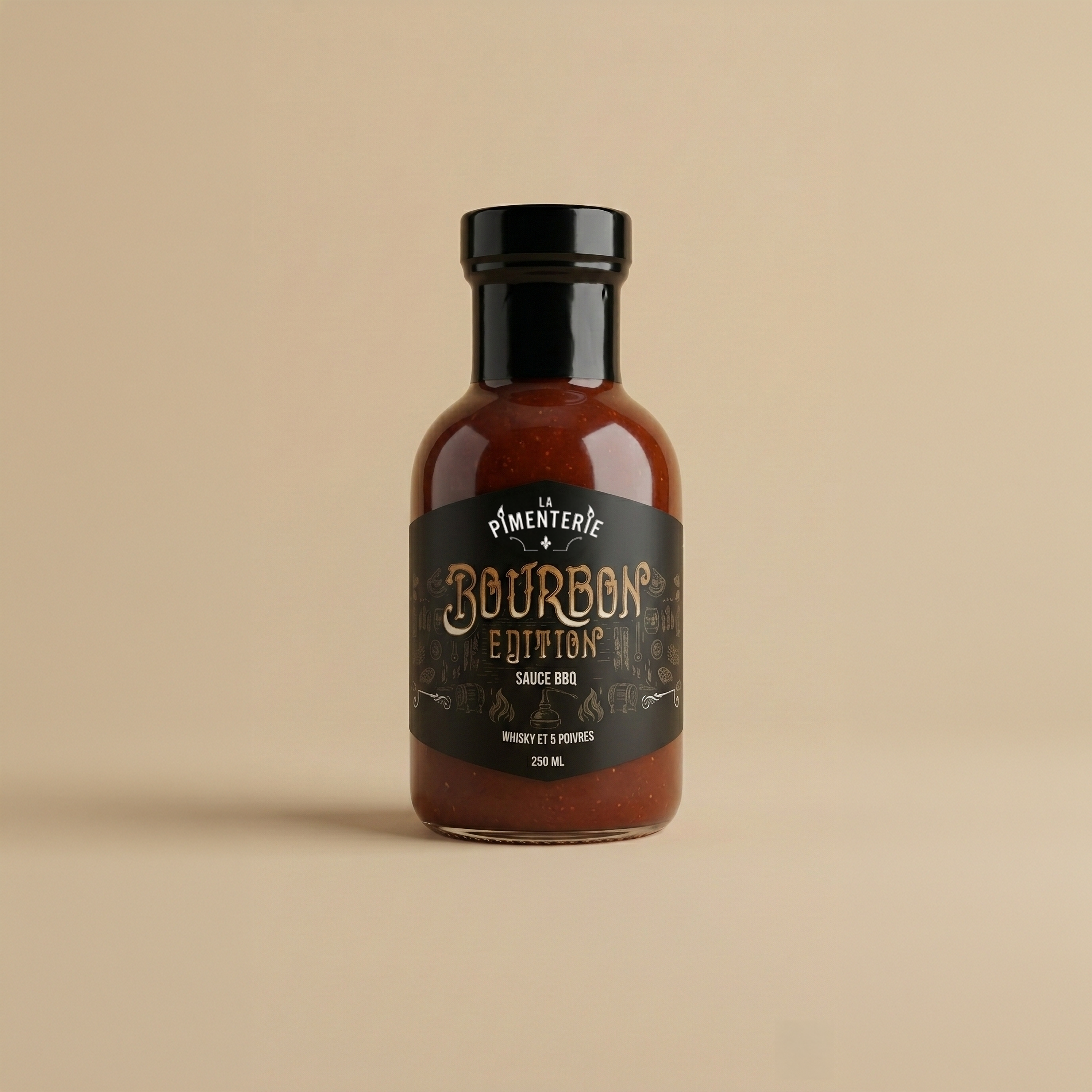 La Pimenterie, BBQ sauce BOURBON EDITION, 250 ml