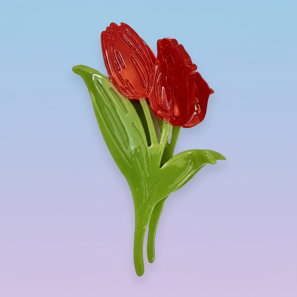 Fermaglio per capelli in acetato Radiant Tulip