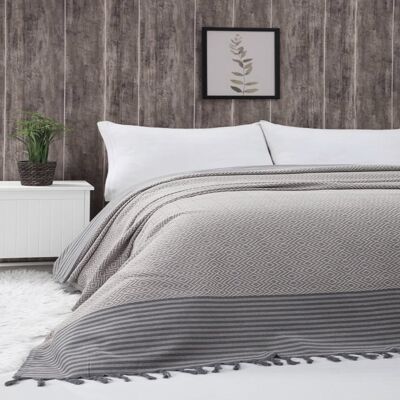 Serene Gray Throw Blanket