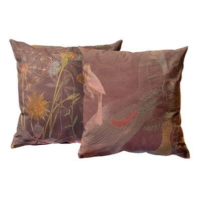 Pillow | Pink Birds - Wild Flowers