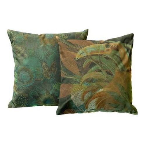 Pillow | Toucan - Green Flowers