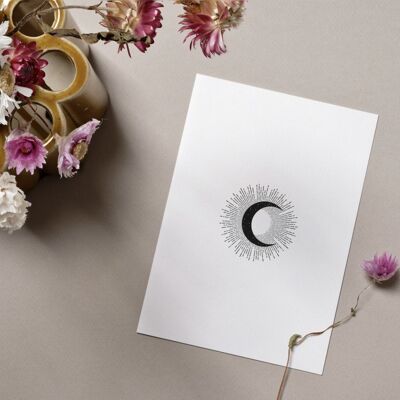 "Moon and Sun" card