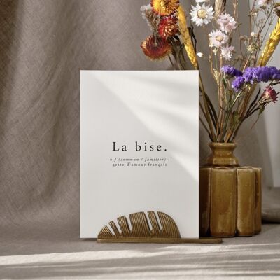 "La bise" card