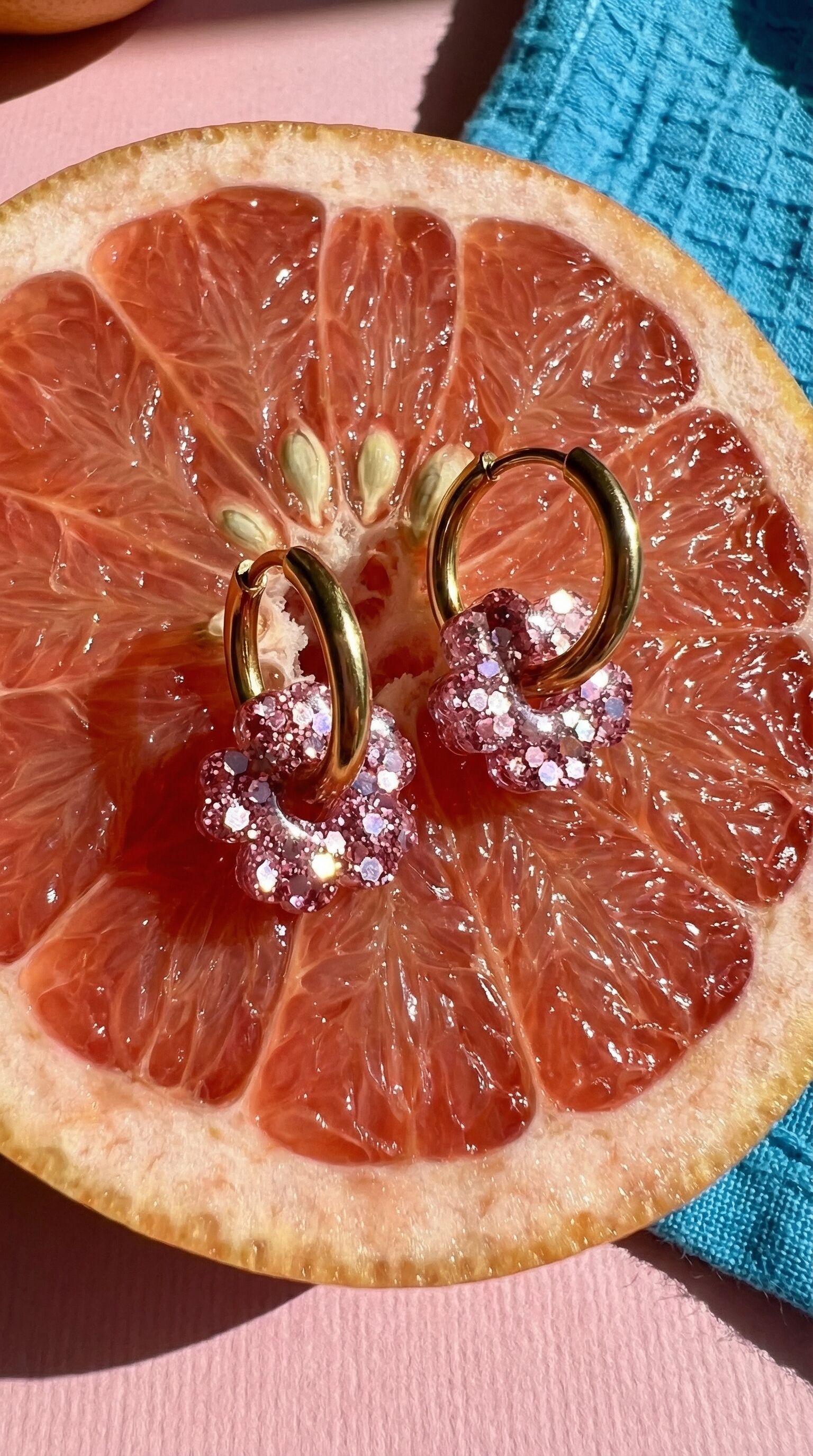 Mini Boucles d'Oreilles Enfants Fleur Rose