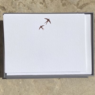 Correspondence cards illustrated "swallow"