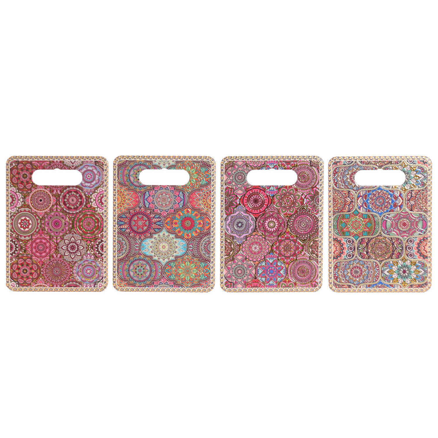 Dessous de plat en dolomite 18x24x0,7 mandala 4 assortis.PC227786