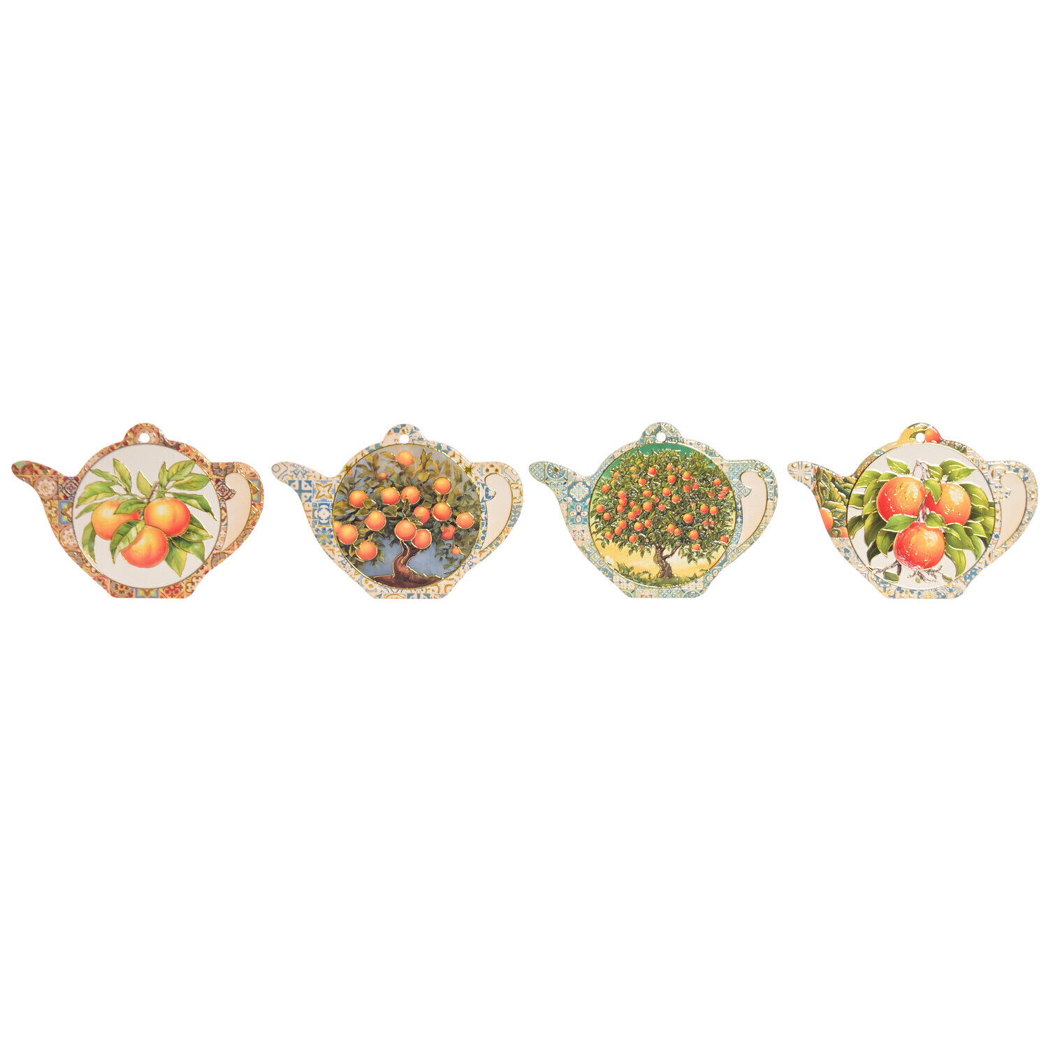 Set de table en dolomite 23x17x1 oranges 4 assorties.PC227785