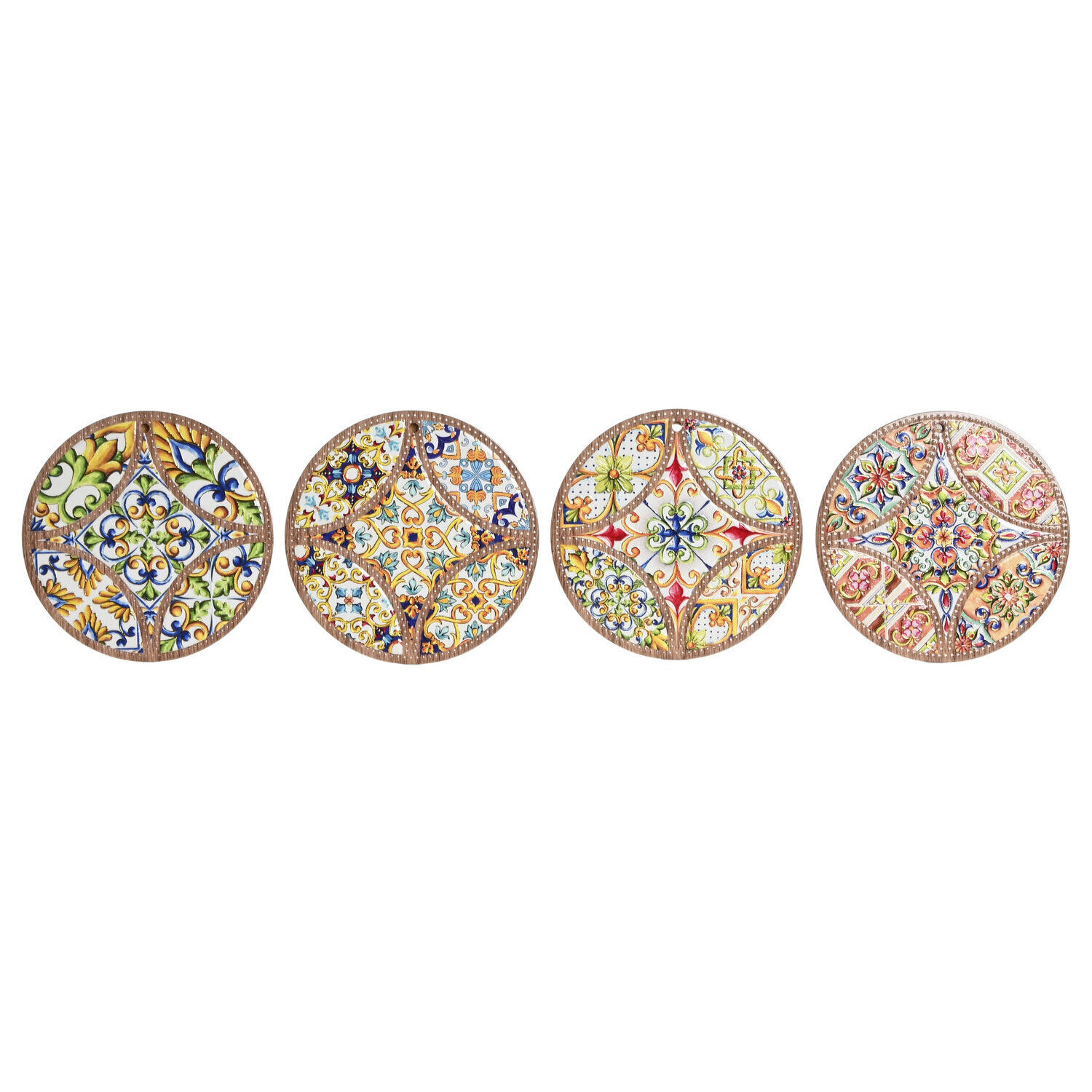 Set de table en dolomite, assortiment de 4 carreaux 20x20x0,7.PC219721