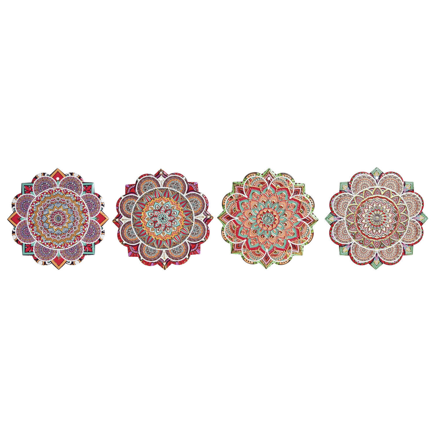 Dessous de plat en dolomite 20x20x0,7 mandala 4 assortis.PC219722