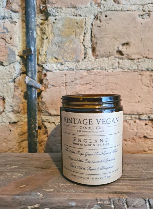 England Smoked Sage & Seasalt Vintage Vegan Soy Candle