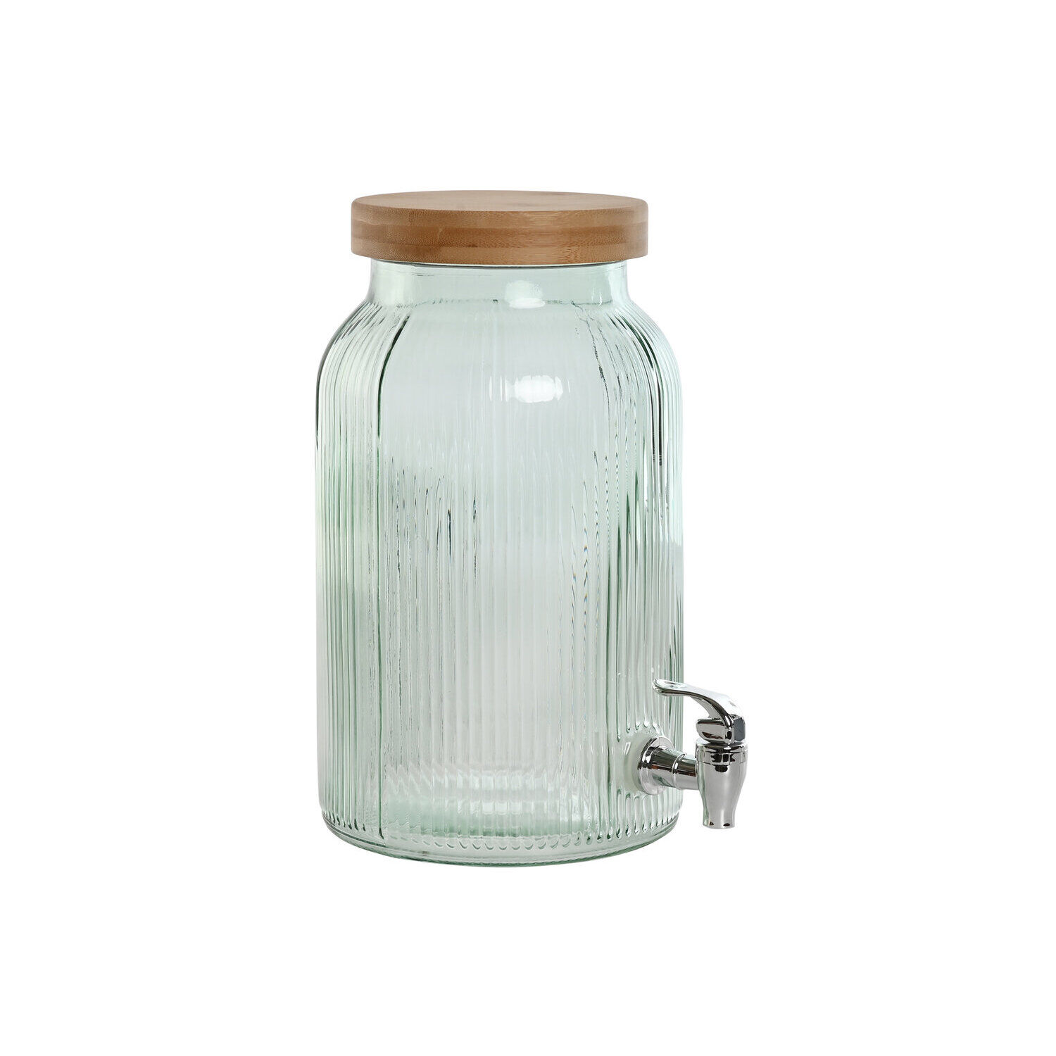 BAMBOO GLASS DRINK DISPENSER 18X18X31 5.5L PC212543