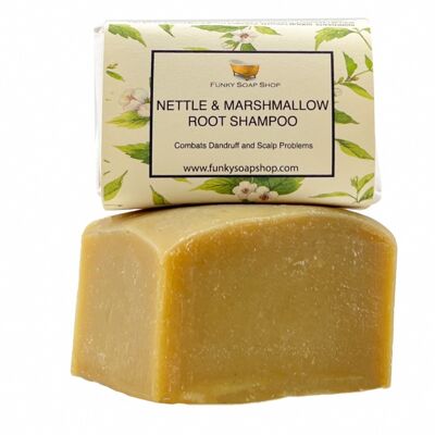 Nettle And Marshmallow Root Solid Shampoo Bar, Natural & Handmade, Approx. 120g