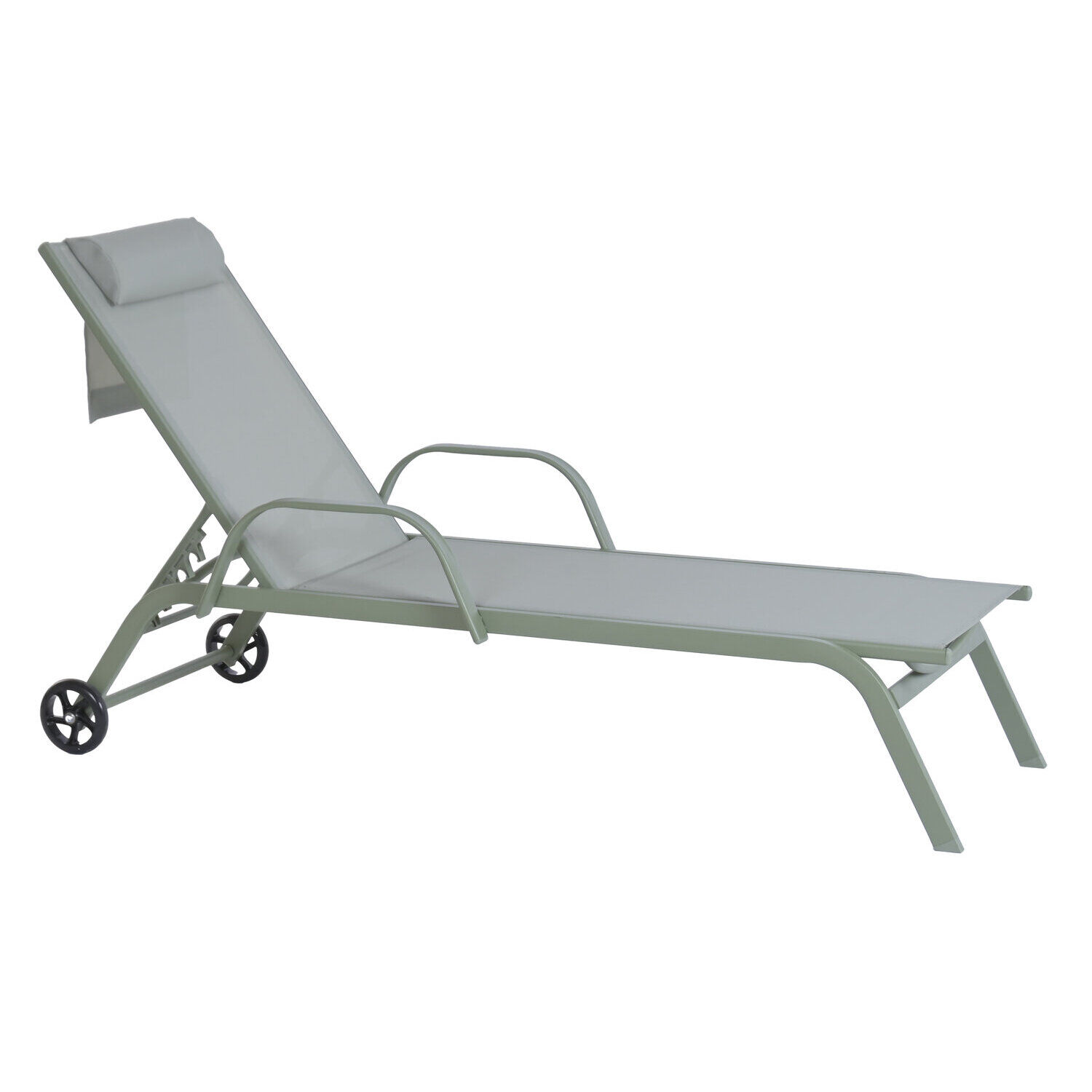 Tumbona acero textilene 199x63x101 5 posiciones MB224538
