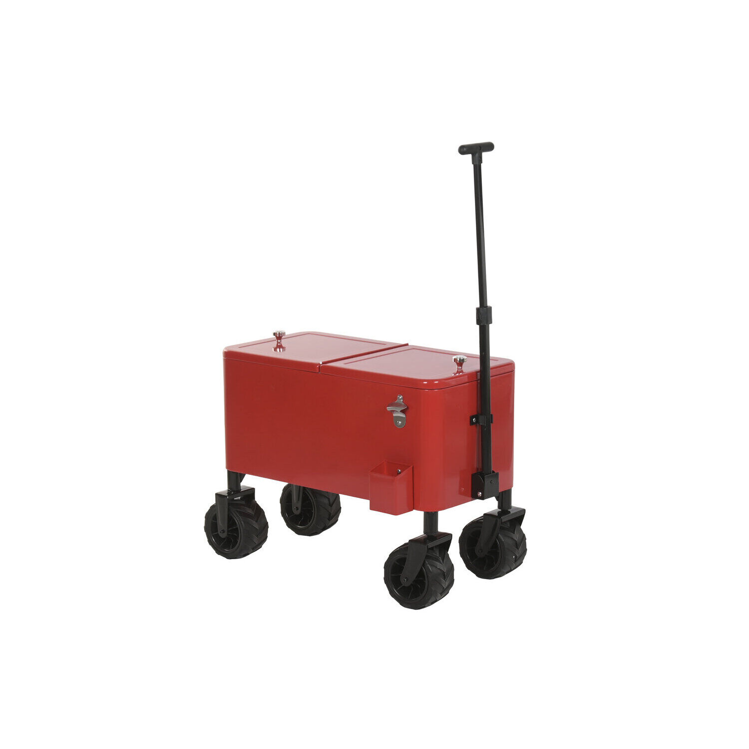 Nevera metal pp 88x39x120 ruedas rojo MB224498