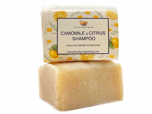 Camomile & Citrus Solid Shampoo Bar For Blonde Hair, Natural & Handmade, Approx. 120g