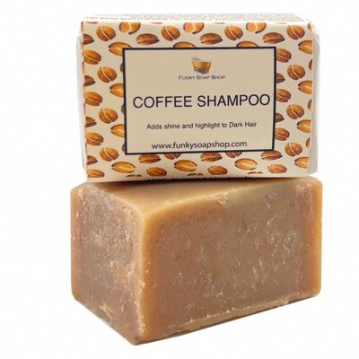 Shampoo Bar equosolidale al caffè, naturale e fatto a mano, circa 120 g